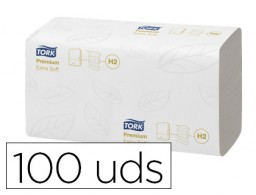 100 toallas de papel secamanos Tork Xpress 2 capas 34x21,2cm.